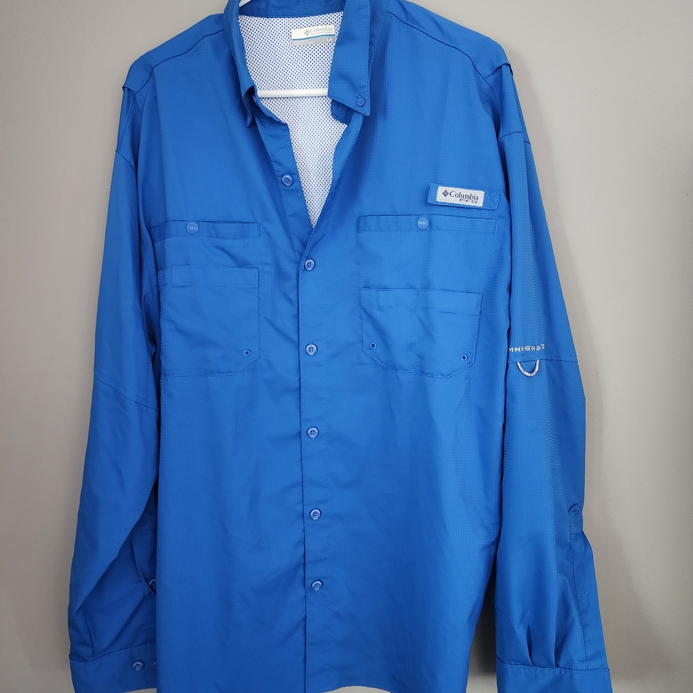 Columbia Royal Blue Outdoor/ Sun Shirt